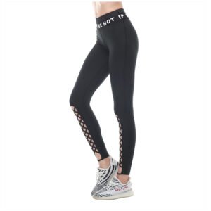 Elastic Waist Women's Nylon Sports Leggings