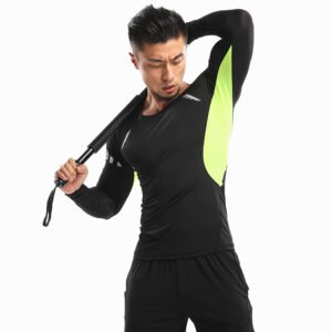 Printed Long Sleeve Sports Compression Men's T-Shirt