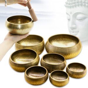 Traditional Tibetan Gold Color Copper Singing Bowl