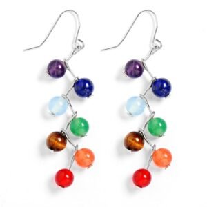 7 Chakra Natural Stones Earrings