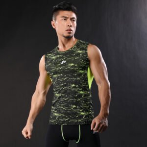 Abstract Printed Compression Men's Tank Top